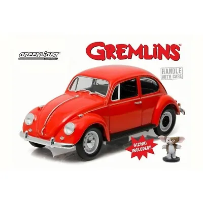 GREENLIGHT Gremlins 1967 Volkswagen Beetle Red Movie Car 1:18 Diecast W/ Gizmo • $89