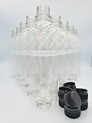 Clear Plastic 500ml Twist PET Screw Cap Drinks Bottles Cordial Home Brew X 40 • £23.85