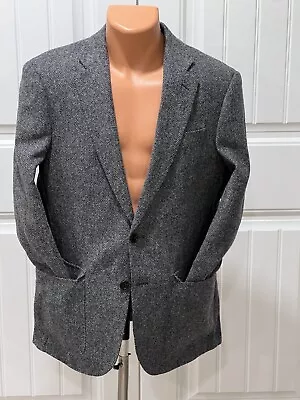 J Crew 40S Gray Herringbone Tweed  Men’s ~Abraham Moon~ Ludlow Sport Coat Blazer • $50