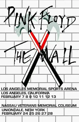 $13.99 • Buy Pink Floyd Replica *the Wall* 1980 Both U.s. Venues Concert Poster