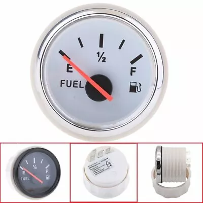 52MM Fuel Level Gauge 0-190 Ohms 9-32V White For Boat Car RV Truck Motorcycle • $17.99