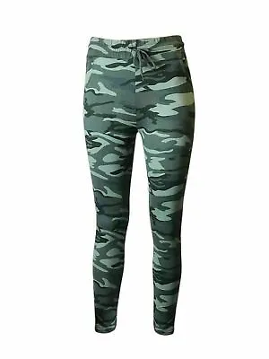 Ladies Womens Army Camouflage Jogging Trouser Bottom Lounge Tracksuit Pants 8-14 • £11.99