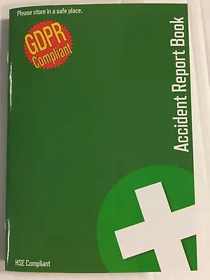 1 X GDPR Compliant A5 First Aid Accident Report Book - HSE Compliant  • £3.28