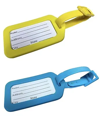 £2.25 • Buy Luggage Tags Suitcase Id Travel Labels Address Name Tag Baggage Bag Holiday Card