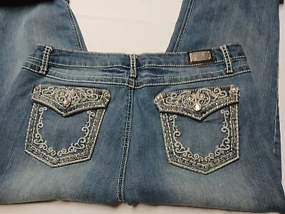 Earl Womens Capri Sz 14 Embellished With Rhinestones With 2 Flap Pockets On Back • £16.06