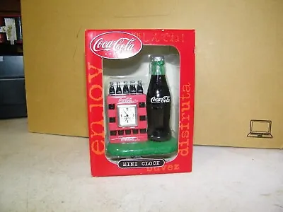 2002 Coca-Cola Company Mini Clock Bottles& Crates Cases Of Bottles • $37.11