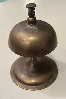 Antique Tabletop Brass Hotel Service Desk Bell • $30