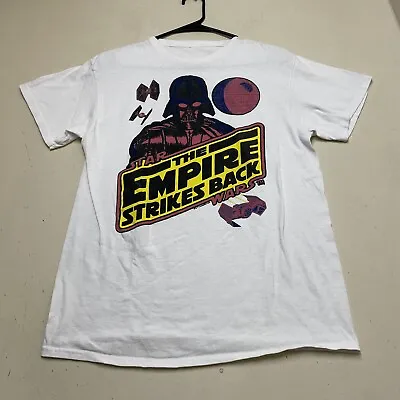 Vintage Star Wars The Empire Strikes Back T Shirt Size Small White • $8.24