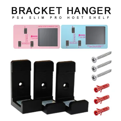 $8.63 • Buy Wall Hanging Mount Bracket Holder Rack For Sony PlayStation 4/PS4 Slim/Pro ~e