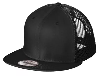 NEW ERA MESH HIGH PROFILE TRUCKER CAP 9Fifty FLAT VISOR ADJUSTABLE SNAPBACK • $16.80