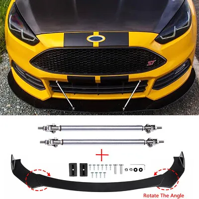 For Ford Focus RS ST MK3 MK4 Front Bumper Lip Splitter Spoiler + Strut Rods AS • $65.99