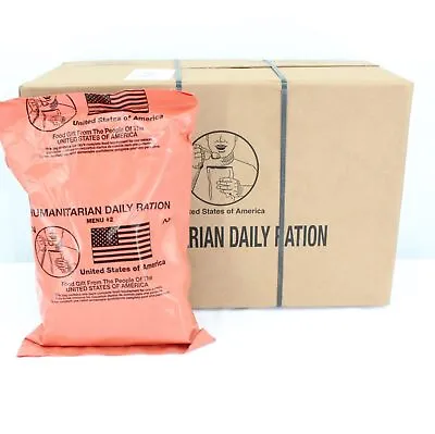 1 Case HUMANITARIAN DAILY RATION MRE - RANDOM MENU - 2023 • $39.50