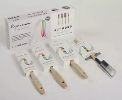 .Hamilton Expression Synthetic Bristle 4pce Paint Brush Set. QUALITY PAINTING BR • £13.95