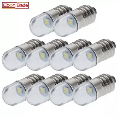 10Pcs E10 Miniature LED Bulb 3V 3 Volt White Screw Lamp Flashlight Torch Light • $8.99
