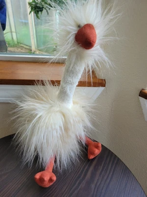 $16.50 • Buy JELLYCAT GABBY GOOSE 17  Stuffed Animal Plush Ostrich White & Orange Color