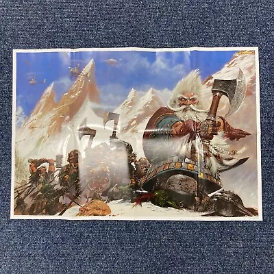 Warhammer White Dwarf Fantasy World Map Anniversary Poster Games Workshop 2003 • £31.10