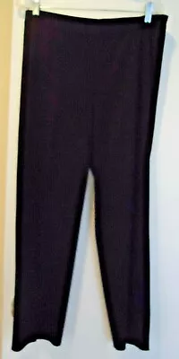 Black Misook Elastic Waist Knit Pants - Size Medium 28 Inch Inseam • $24.99