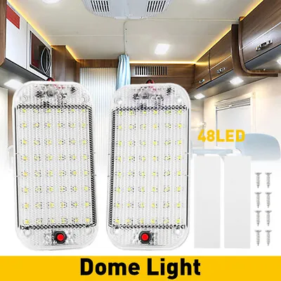2X LED Car Interior Light Dome Roof Ceiling Reading Lamp Motorhome Camper White • $11.99