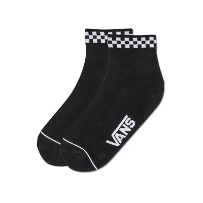 Vans Peek-A-Check Crew Sock 7-10US In Black-  -Black • $12.95