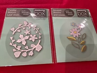 Memory Box Cutting Dies Paisley Bloom Leaf And Bouquet Blooms And Leaves • £12.99