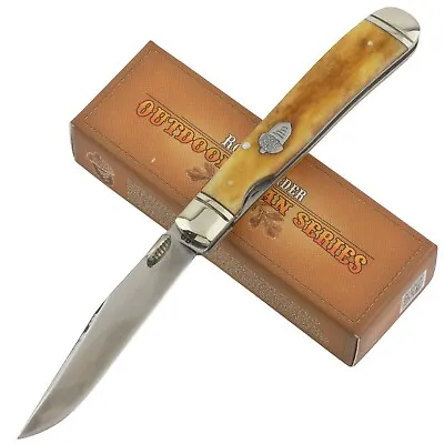 Rough Rider Tobacco Trapper Lock Folding Pocket Knife RR1131 • $17.95