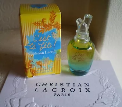 C'est La FETE  Christian LACROIX Paris Miniature 5ml EDP + BOX FULL + NEW  • £15.38