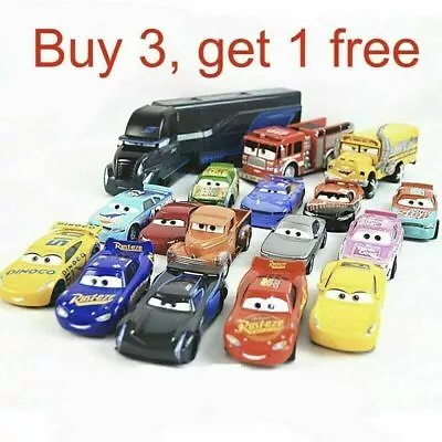 Disney Pixar Cars Lot Lightning McQueen 1:55 Diecast Model Car Toys Loose New • $17.99