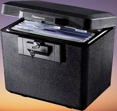 Black Fireproof Safe Security Document Storage Box Fireproof  0.61 Cubic Feet • $61.70