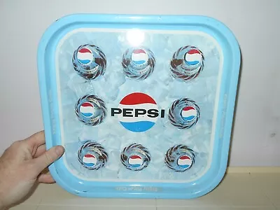 Enjoy Pepsi Cola Vtg 60's 13x13 Ice Chest Souvenir Metal Tray                  • $12.99