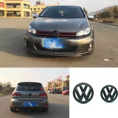 $24.33 • Buy For Volkswagen VW Golf MK6 2010-2013 Matte Black Front Rear Logo Emblem Badge