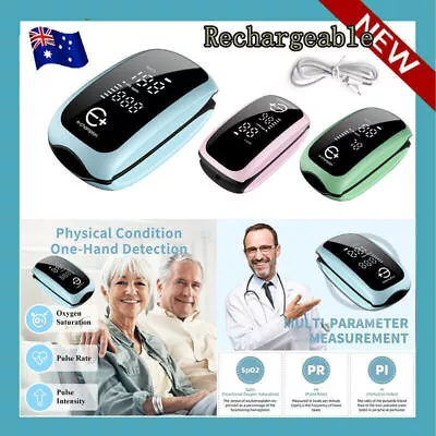 Rechargeable Finger Pulse Oximeter Blood Oxygen Saturation Monitor Heart Rate AU • $18.49