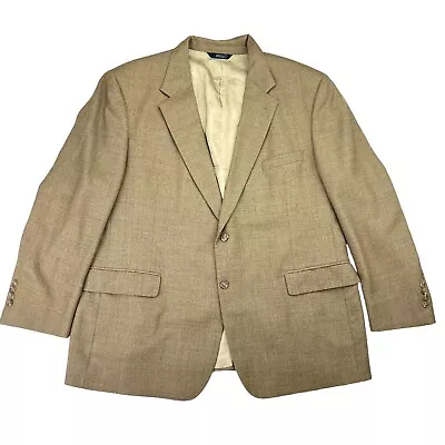 Brooks Brothers Men's Golden Light Brown Wool Blazer 48R Sport Coat USA READ • $24.95