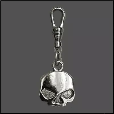 WILLIE G HALF SKULL ZIPPER PULL Biker Leather Jacket Vest Harley Motorcycle USA • $10.92