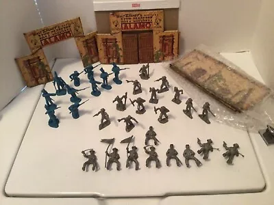 Marx The Alamo Partial Playset Tin Lithograph Fortress Defenders Mexicans • $30