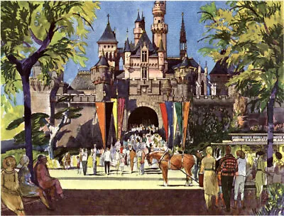 LARGE Millard Owen Sheets Disneyland Anaheim California Near LA Print 13  X 19  • $14.99