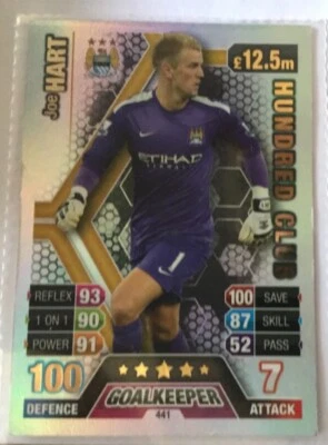 £3 • Buy Match Attax Joe Hart 100 Club 13/14 MANCHESTER CITY (VERY GOOD CONDITION)