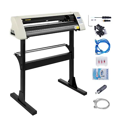 VEVOR 28  Vinyl Cutter Plotter Sign Cutting Machine Software 3 Blades LCD White • $204.99