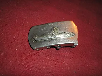 Vintage USS Saratoga CV-60 Belt Buckle Supercarrier Aircraft Carrier • $10.95