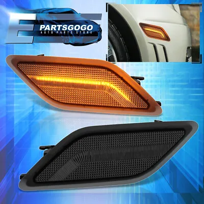 For 10-13 Mercedes Benz W212 E Class Smoked LED Bumper Side Markers Lights Lamps • $21.99