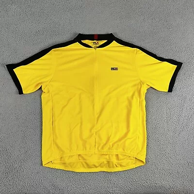 RLX Polo Sport Cycling Jersey Mens Extra Large Yellow Short Sleeve Polyester • $19.99