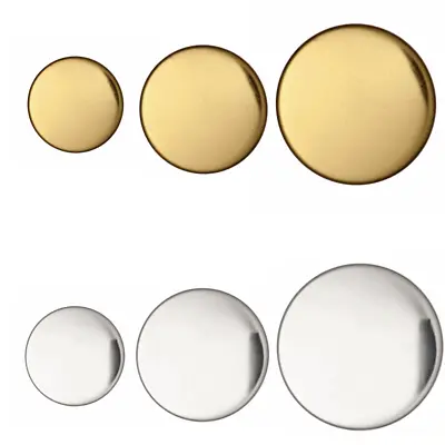 1 X Round Shank Solid Metal Coat Buttons Jacket 3 Sizes In Gold Or Silver • £2.40