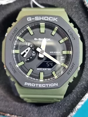 Casio G-Shock Khaki Watch GA2110SU-3A GA-2110SU-3A With Casioak • $189