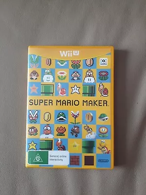 Nintendo Wii U Super Mario Maker Game PAL Very Good Condition Free Postage • $16