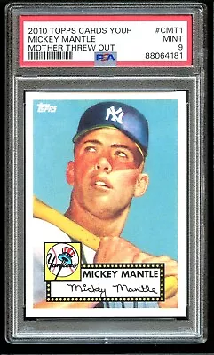 2010 Topps #CMT1 Mickey Mantle Cards Your Mom Threw Out PSA 9 Mint Centered • $105