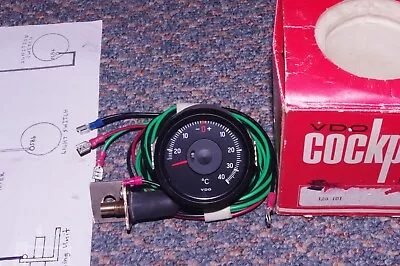 $275 • Buy Porsche 914 VDO Cockpit Ambient Outside Temperature Gauge Temp Thermometer Trac