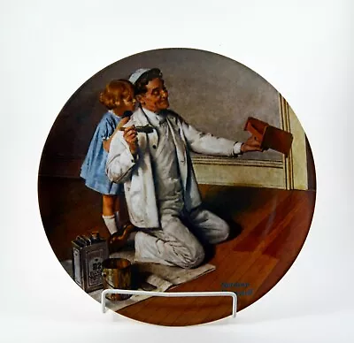 Norman Rockwell Plate  The Painter  Limited Edition Initialed Numbered Vintage • $6.99