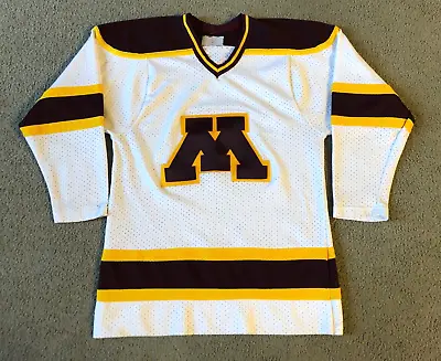 VTG Minnesota Gophers Men's Embroidered Hockey Jersey - Size Small • $24