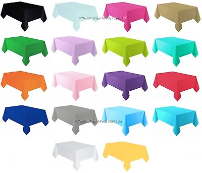 Large Rectangle Wipe Clean Plastic Tablecover Tablecloth Birthday Party Decor • £2.68