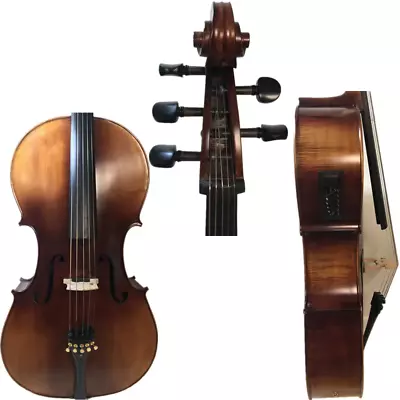 5 Strings 4/4  Electric Cello Solid Wood Maple Back & Spruce Top #15035 • $599