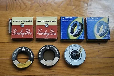 Vintage Lot Of 7 Webster Chicago Fidelitone Recording Wire • $29.99